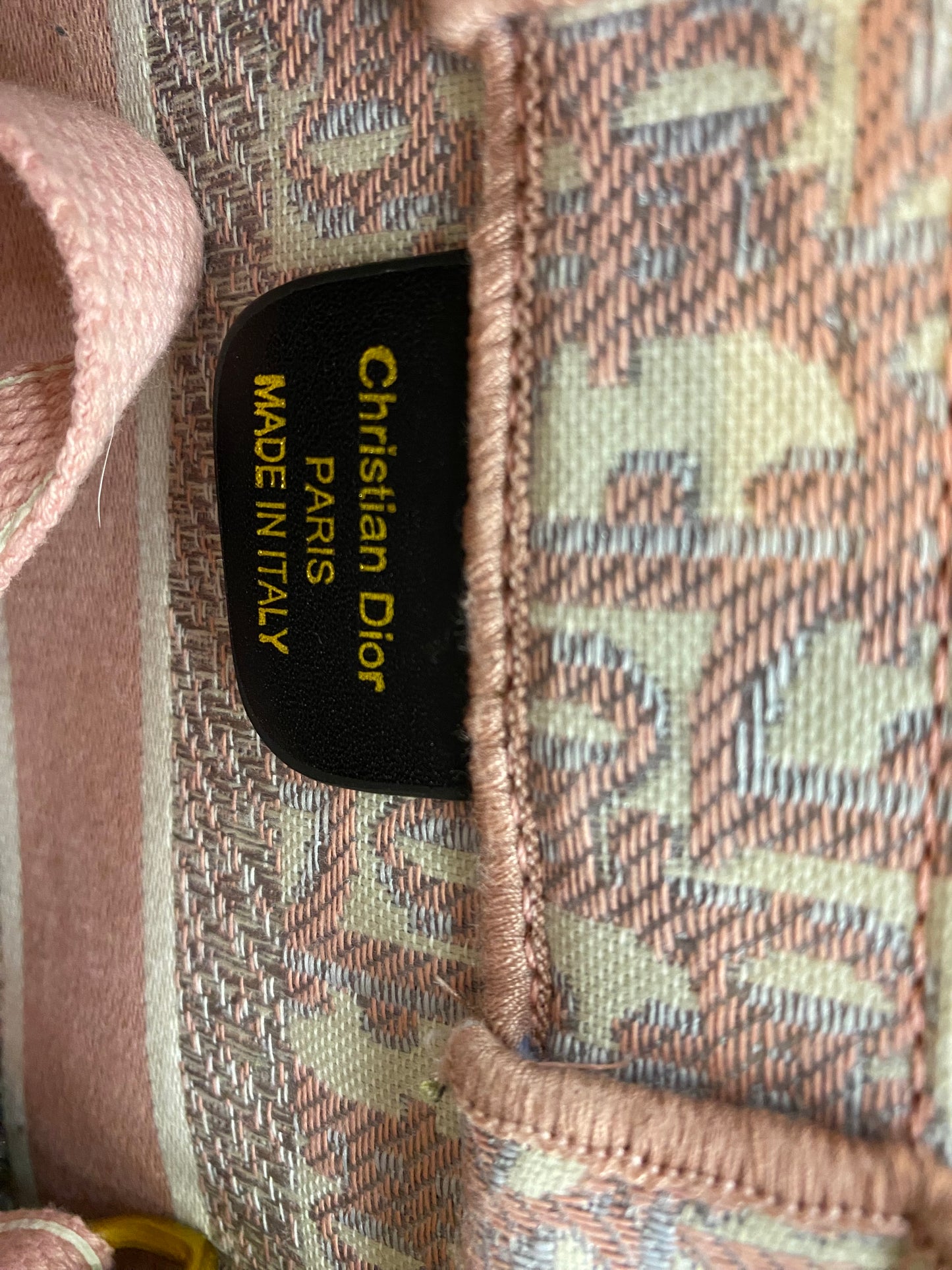 Christian Dior White And Pink Tote