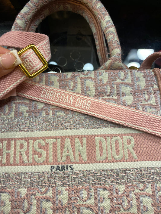 Christian Dior White And Pink Tote