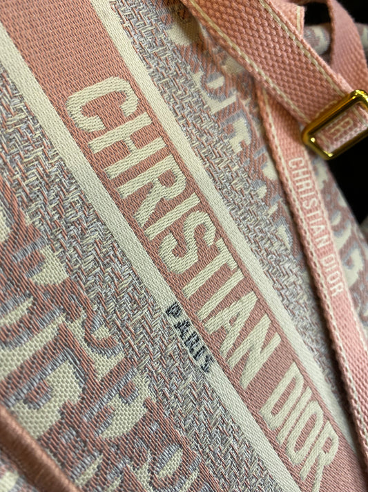 Christian Dior White And Pink Tote